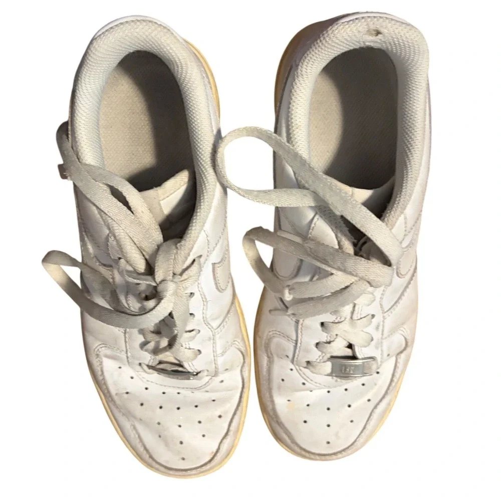 Nike Air Force 1‎ Low White White Leather Sneakers 315115-112 Mens 8 Womens 9.5